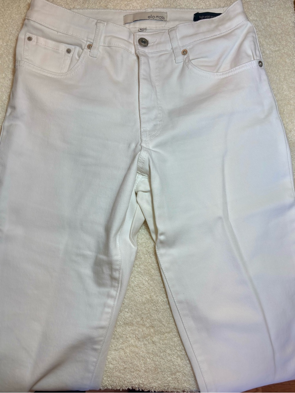 Ella Moss White Cropped Ankle Jeans